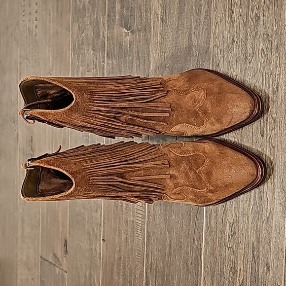 Sam Edleman Suede Ankle Western Boots sz 10 - Picture 1 of 10